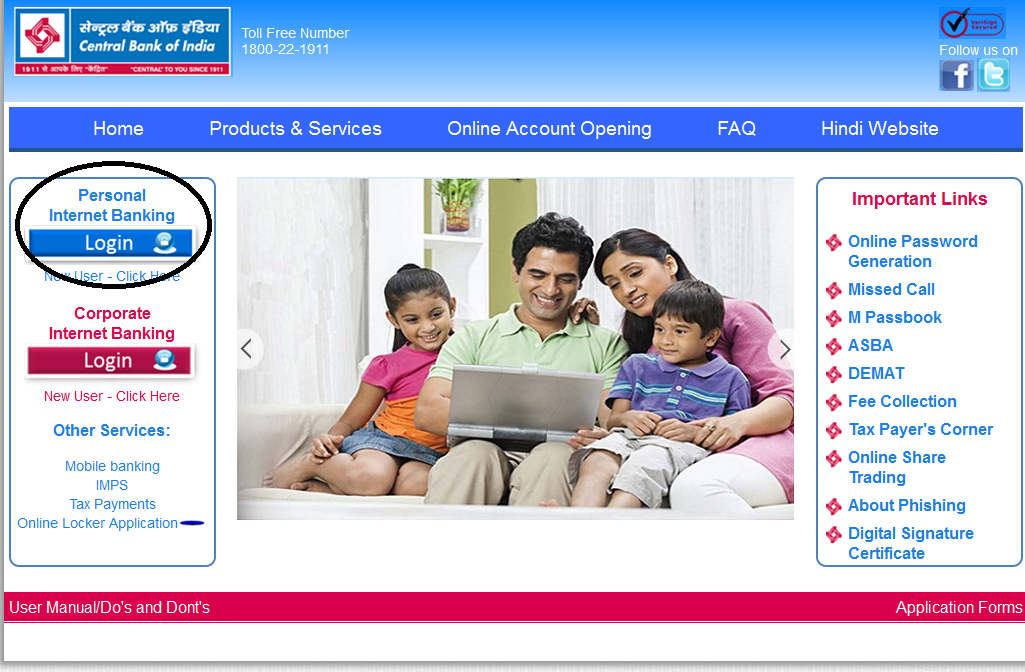 How to Start Internet Banking in Central Bank of India  